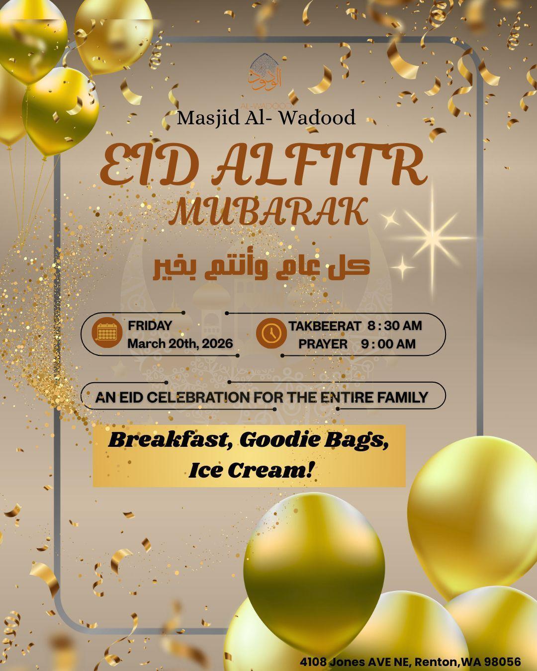 Eid Prayer Announcement